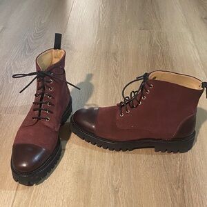 Taft elegant Maroon Lace-Up Ankle Boots